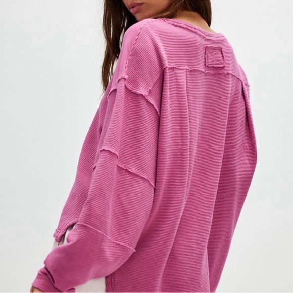 We The Free/FREE PEOPLE:”Total Eclipse Tee”in Fuji Flower NWOT - Picture 5 of 13